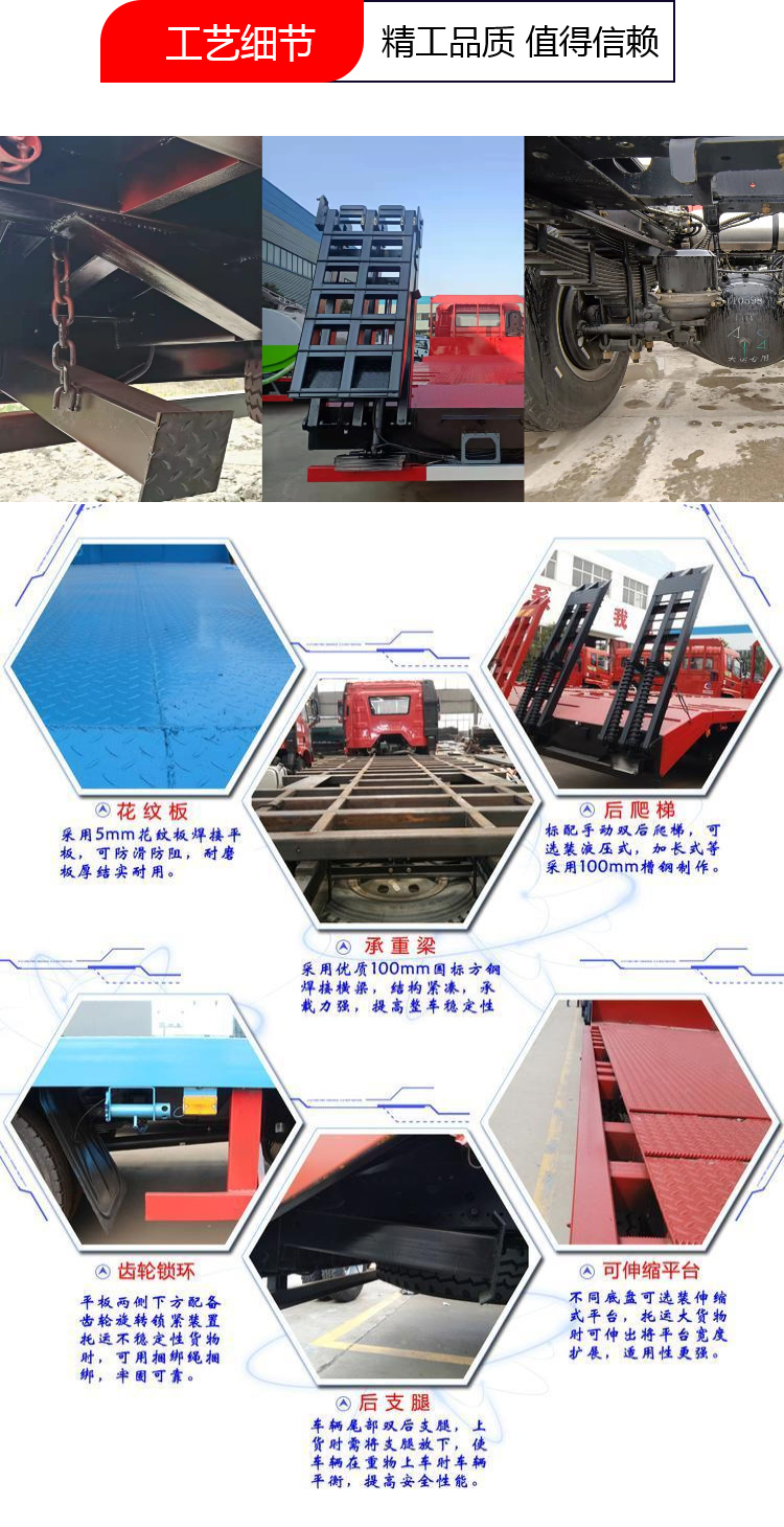 國(guó)六東風(fēng)錦程后八輪平板運(yùn)輸車